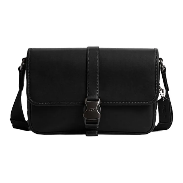 COACH League Кожа Сумка через плечо Мужская Черная