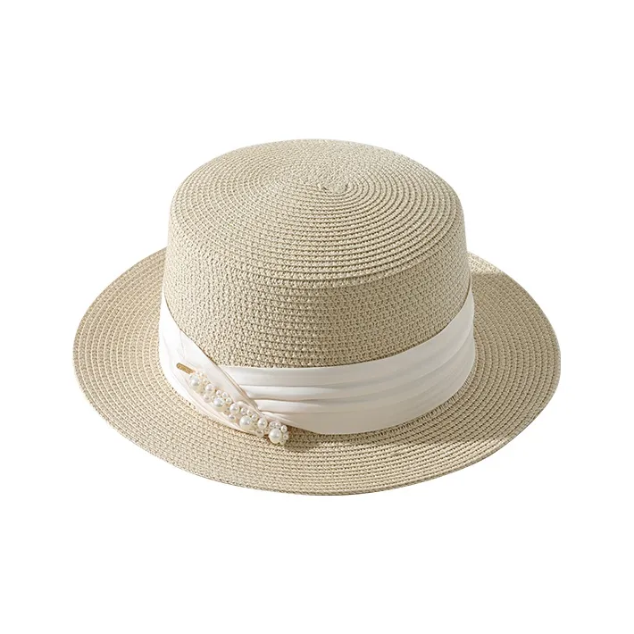 NANJIREN Соломенная плетеная шляпа с защитой от солнца женская