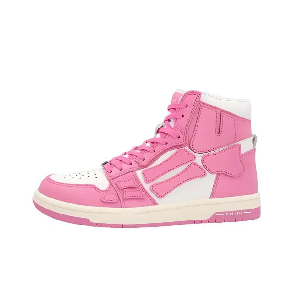 AMIRI Skel Top Hi High Top Stylish Skateboarding Shoes Women's Pink White