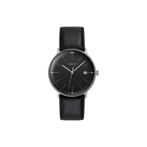 JUNGHANS Автоматический Механический Movement Унисекс Коллекция Max Bill Часы 38 мм Черные