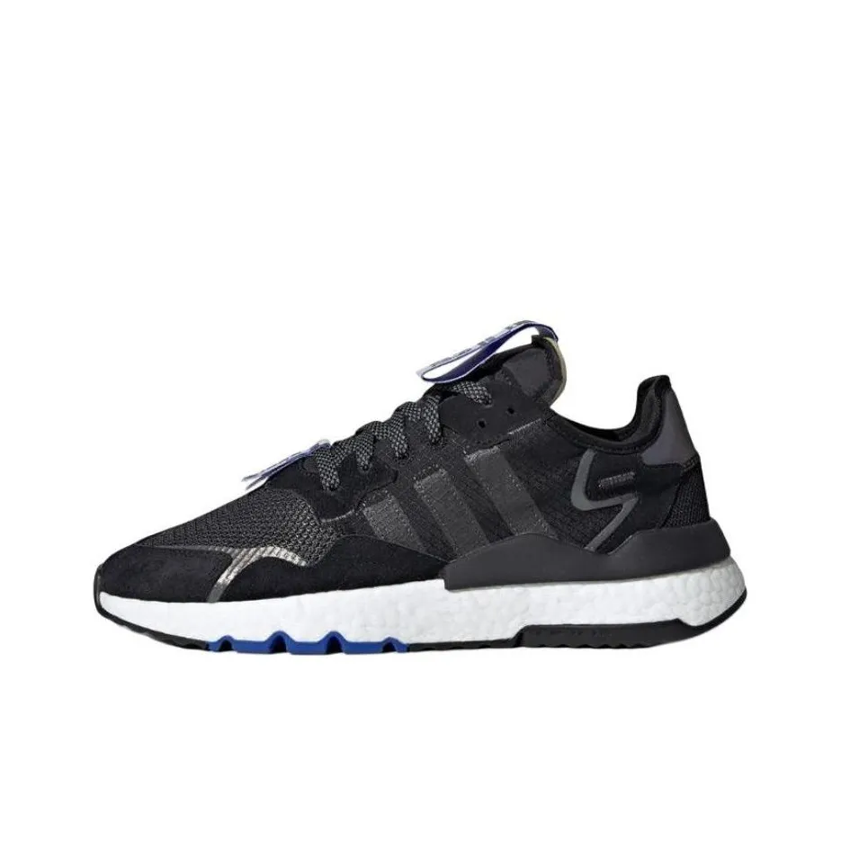 Adidas Originals Nite Jogger Амортизация Износостойкий Низкий Топ Casual Унисекс Черный Синий