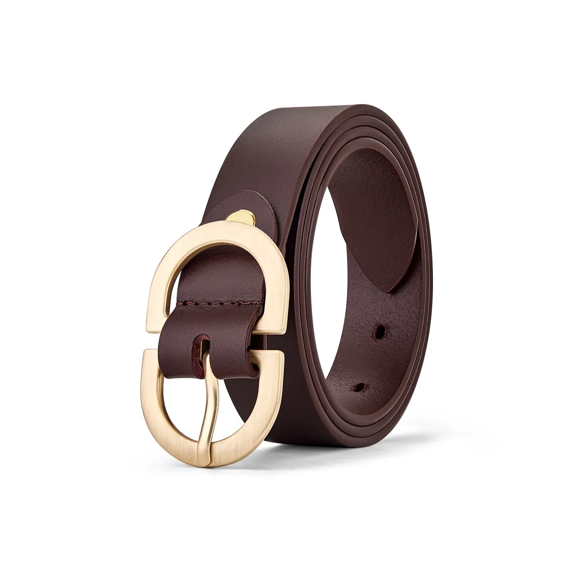 WilliamPOLO Cow Leather Leather Belts Women's Width 2.8cm