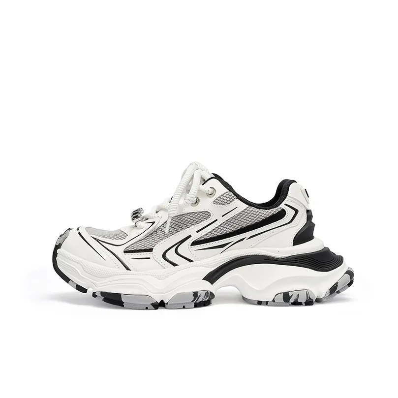 CINDY C ERIC Высота увеличивающие кроссовки MID Топ Толстая подошва Женские Белые