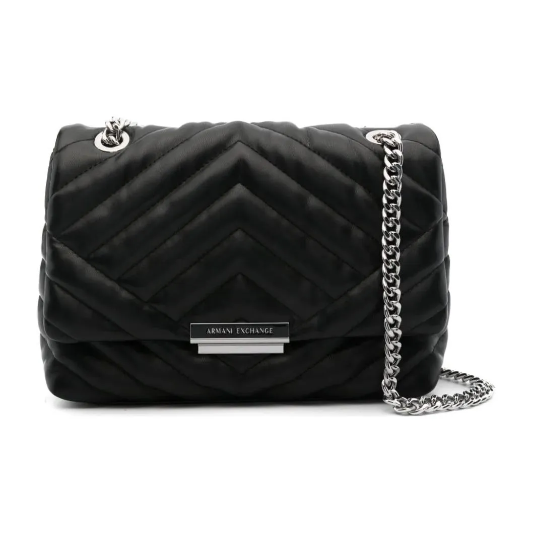 ARMANI EXCHANGEAE Polyester With Artificial Leather Crossbody Bag Shoulder Bag Women's Black
