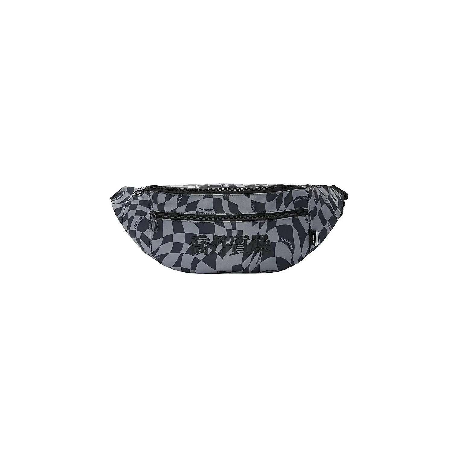 QIAODAN Polyester Fanny Pack, Shoulder Bag, Crossbody Bag Regular Unisex Asphalt Gray All Over Print