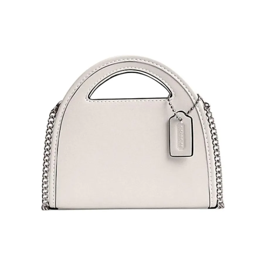 COACH Мини Перчатка из дубленой кожи Кожаный кошелек для карт Женский Мел Белый