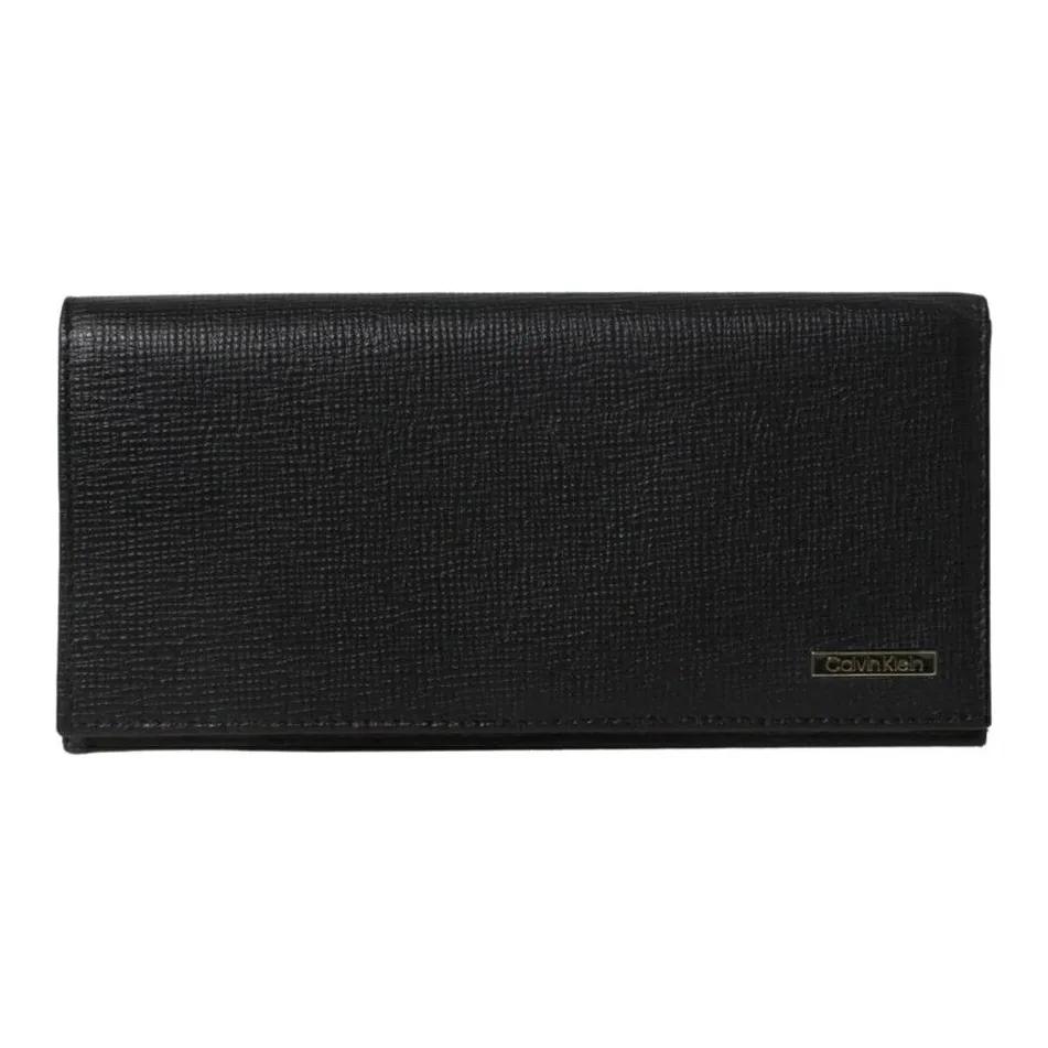 CALVIN KLEIN Genuine Leather Wallet Men's Black
