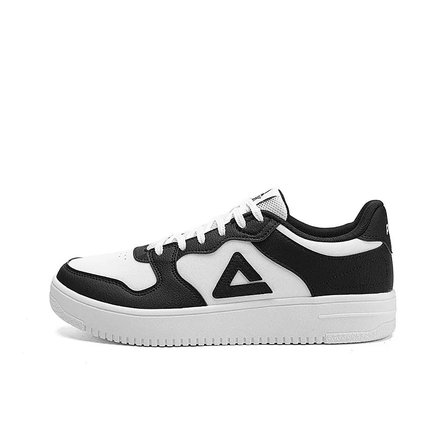 PEAK Taichi Air Force 1 Slip-Resistant Cushioning Wear-Resistant Low-Top Skateboard Shoes Men's Black White