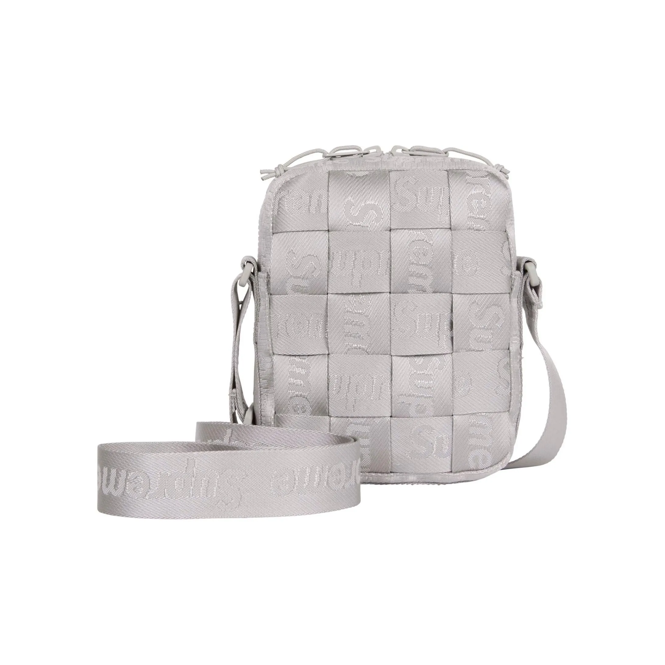Supreme Jacquard Shoulder Bag, Crossbody Bag Regular Unisex Silver