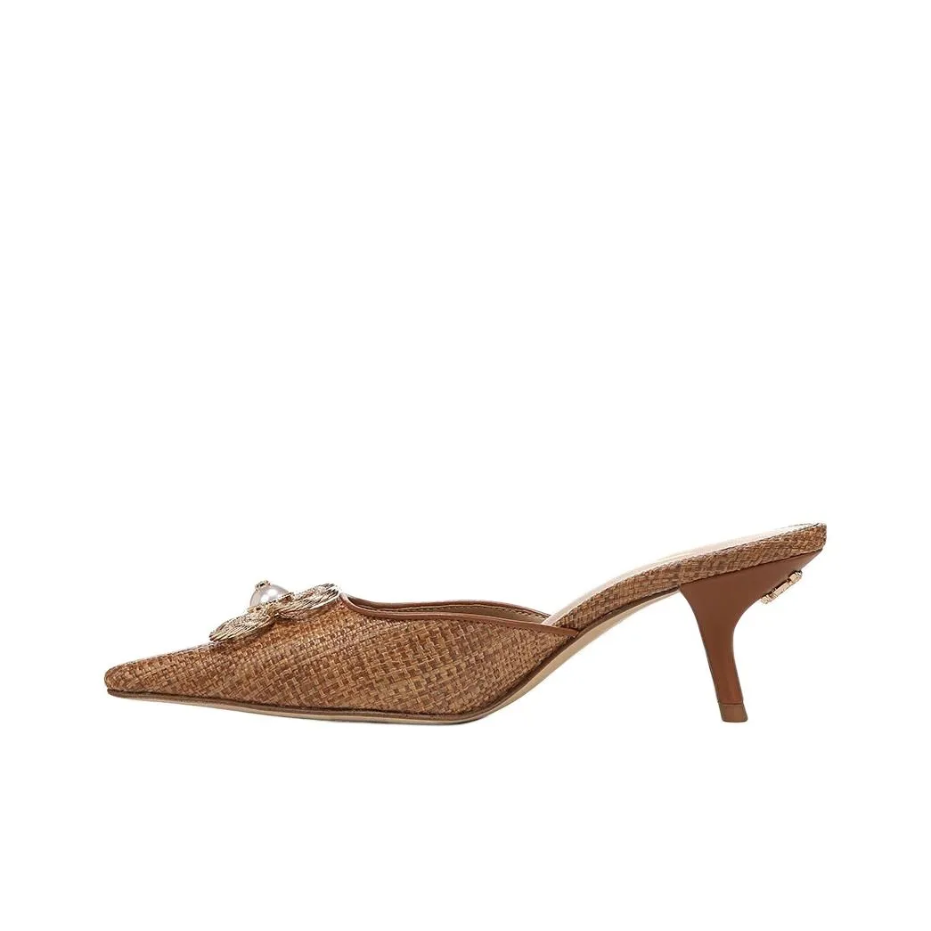 SAM EDELMAN Rubber Sole Abrasion Resistant Closed Toe Slippers Women
s Brown
