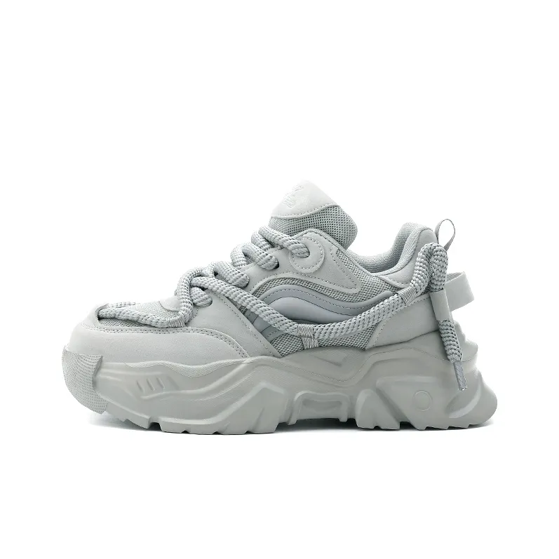XIANGGUAN XGGO Anti-Slip Wear-Resistant Breathable Height Increasing Low-Top Chunky Sneakers Unisex