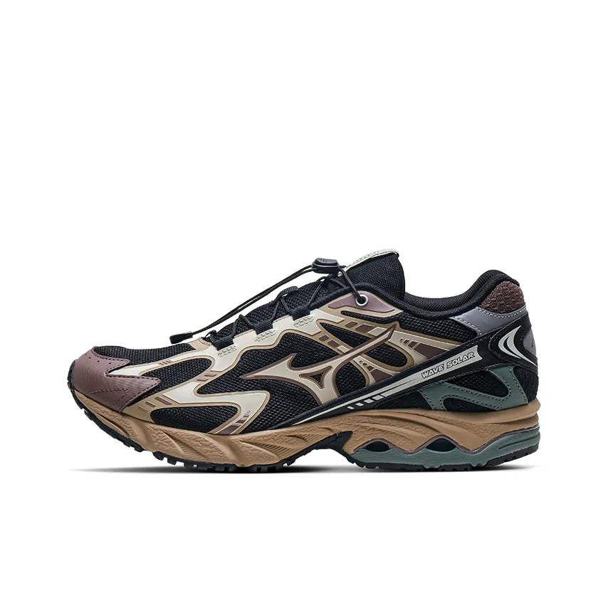 Mizuno Wave Solar V2 Running Shoes Unisex High-Top Black/Dark Brown/Black Green/Sand