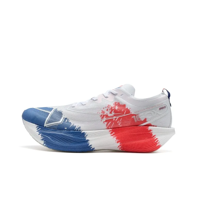 XTEP 160X 5,0 PRO Беговые кроссовки Низкий топ Новый Белый/Небесно-синий/Лазерный красный Женские