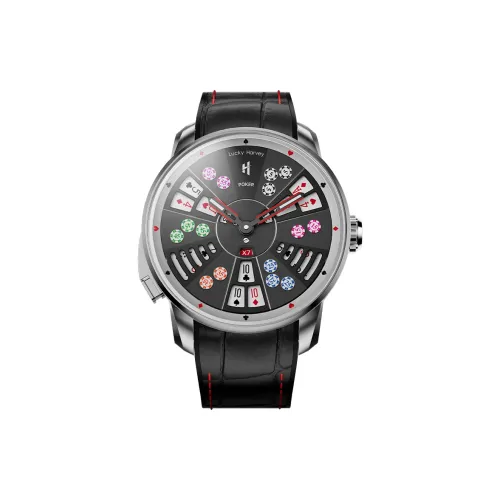 LUCKY HARVEY Механические Мужские Часы Movement 43 мм Черные