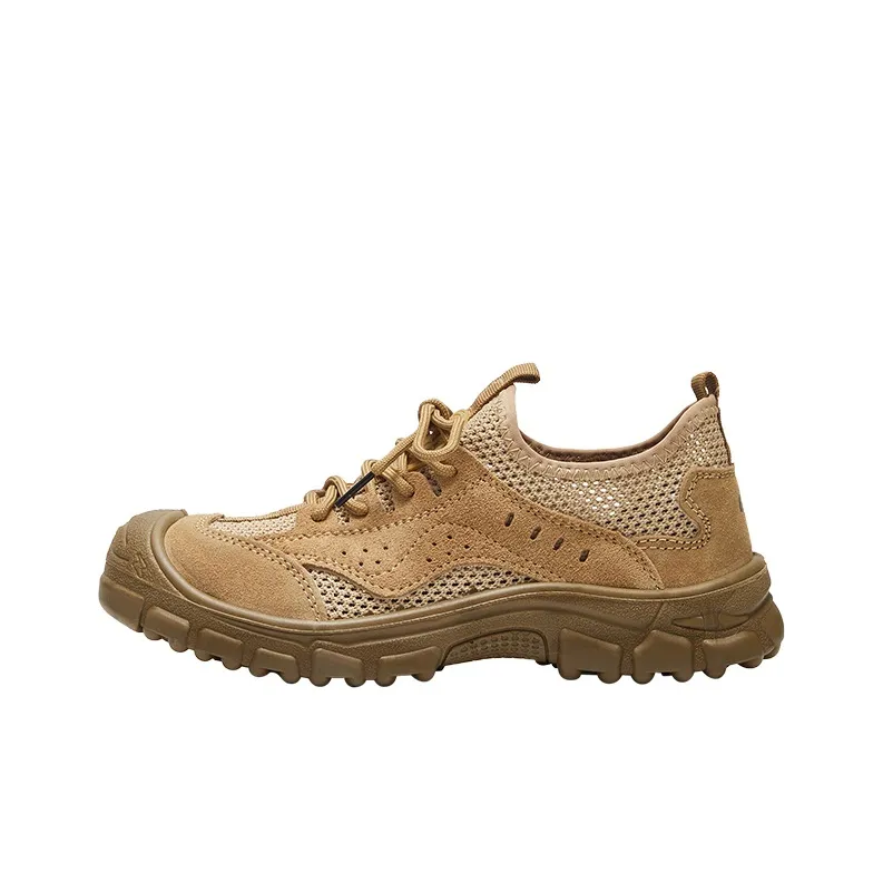 GNTD Breathable Coverage Low Top Hiking Shoes Unisex Light Brown