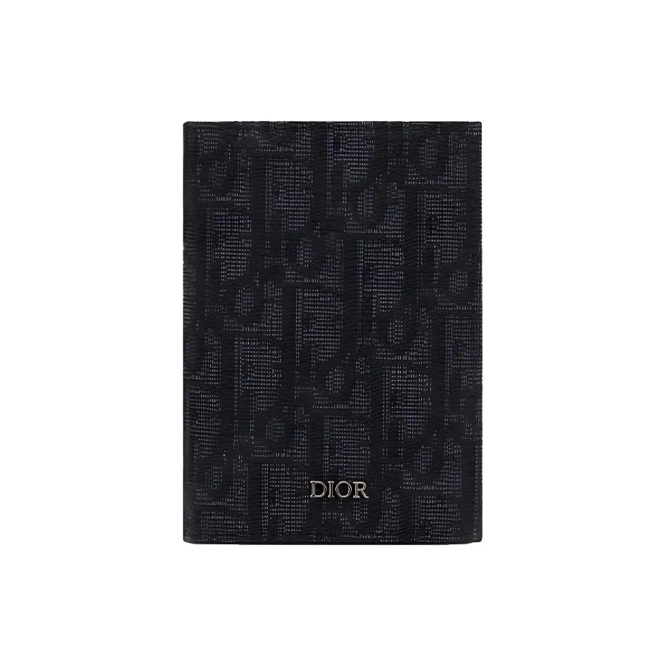 DIOR Cow Leather Card Set Card Holder Men's Black