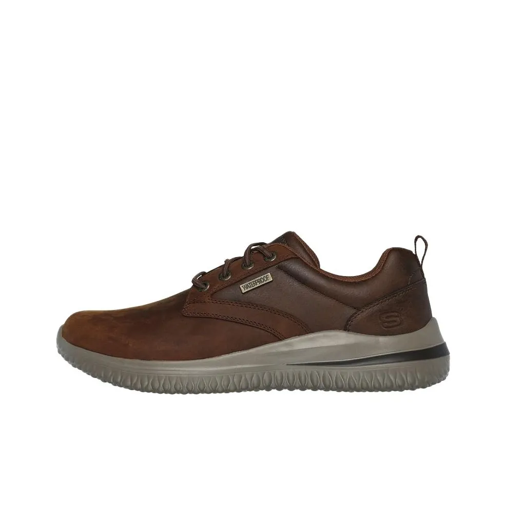 Skechers Delson 3.0 Low Top Casual Shoes Men's Brown