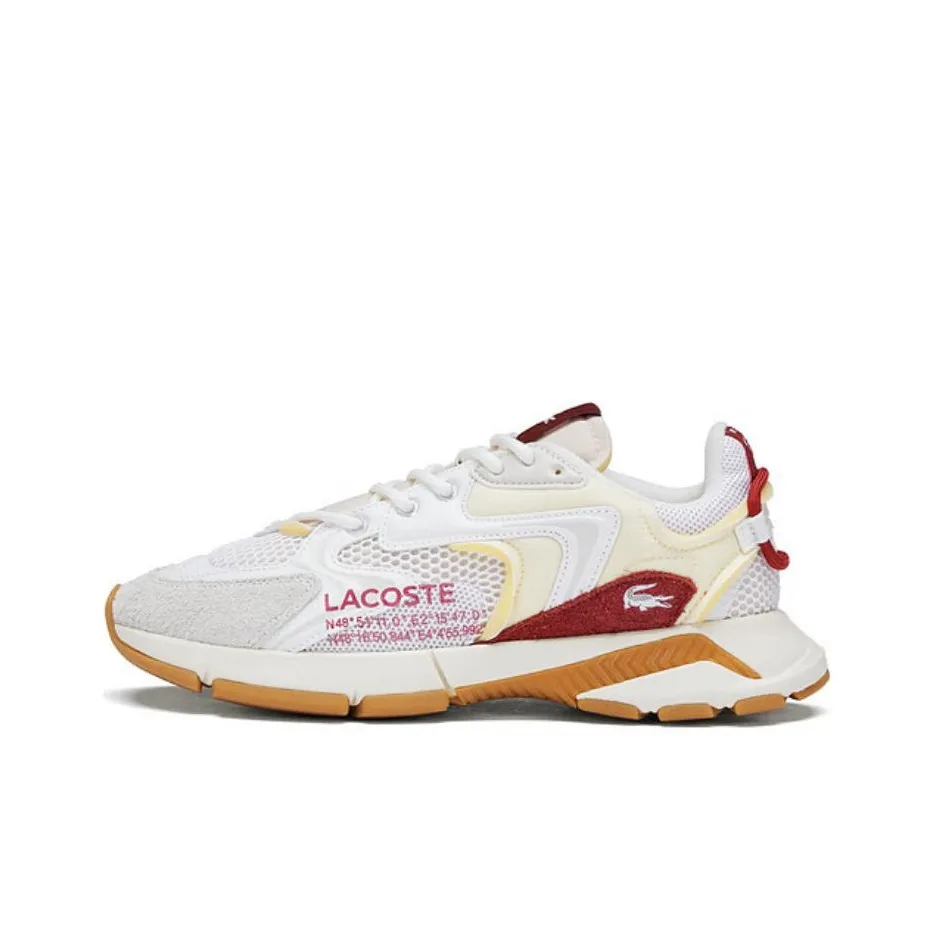 LACOSTE L003 Neo Low-Top Casual Shoes Men's White Red