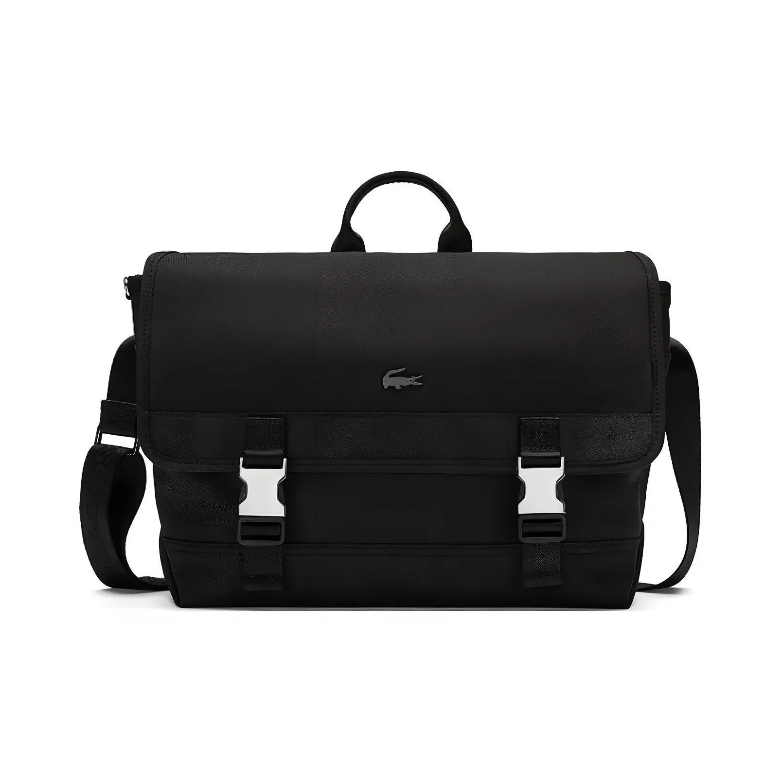 LACOSTE Fabric Shoulder Bag Crossbody Bag Handbag Regular Men's Black