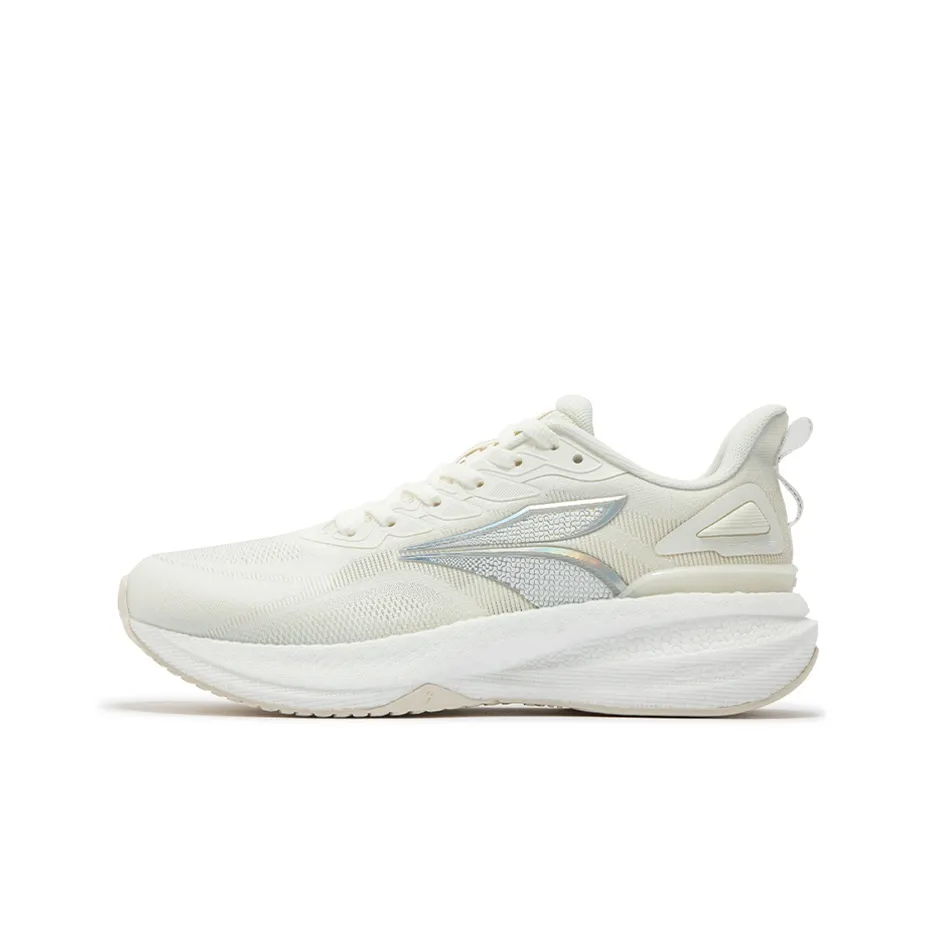 361° Cushioning Anti Slip And Wear Resistant Low Top Running Shoes Women's Feather White