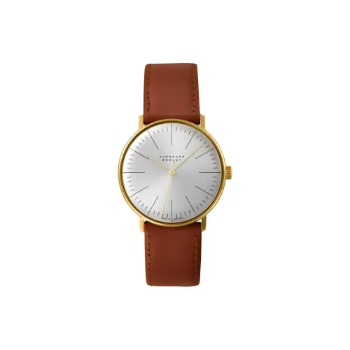 JUNGHANS Ручной Механический Движение Унисекс Коллекция Max Bill Часы 34 мм Серебряные
