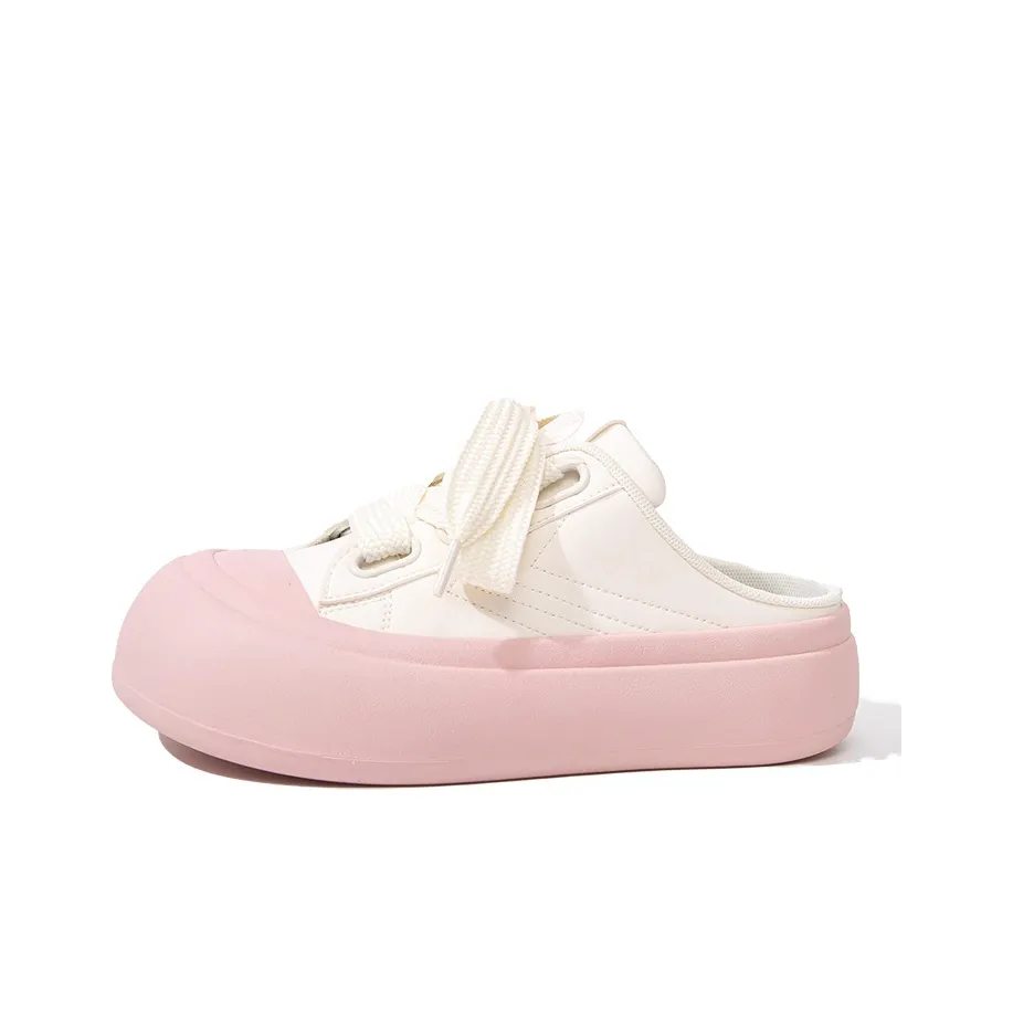 Feiyue Резиновая подошва устойчивая к истиранию противоскользящая домашняя тапочка женская бежево-розовая