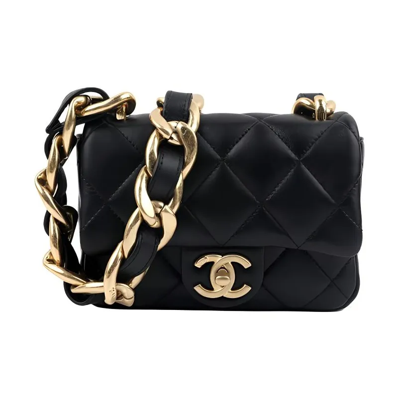 chanel Chic Lambskin Flap Bag, Crossbody Bag, Shoulder Bag Women's Black
