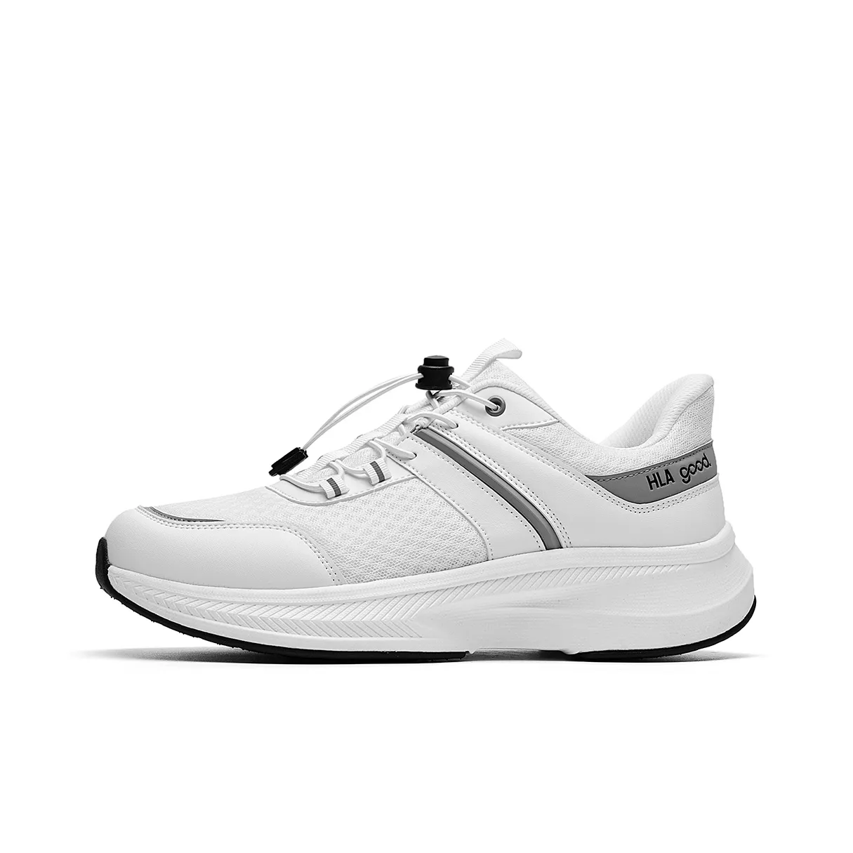 HLA Breathable Lace Free Mesh Flyknit Shoes Platform Sports Lifestyle Casual Shoes Men's