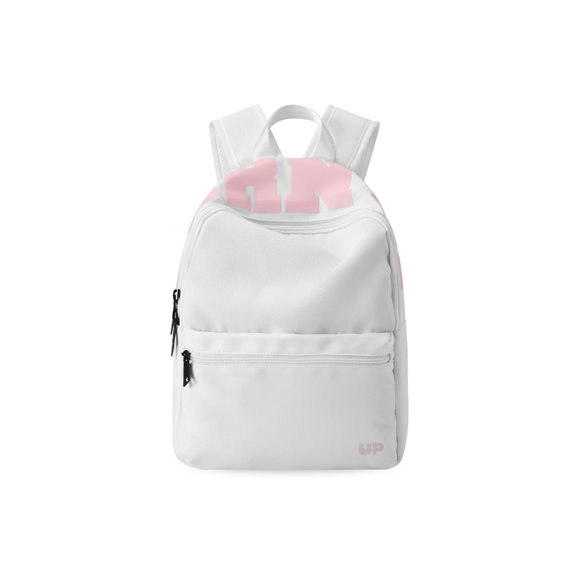 TURN UP Polyester Backpacks Regular Unisex White