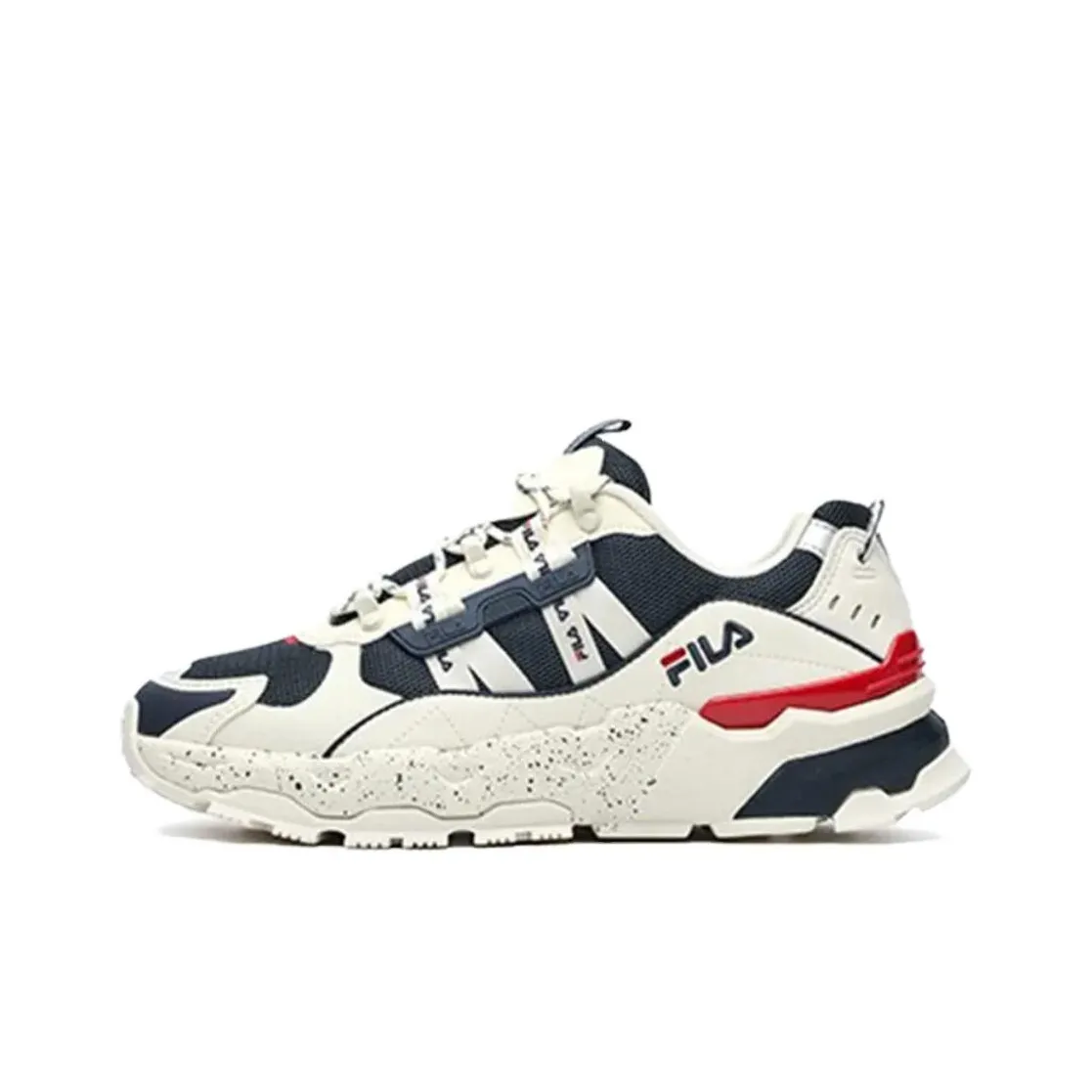 FILA TREK Baby's Breath Wear resistant And Lightweight Low Top Chunky Sneakers Women's White Blue