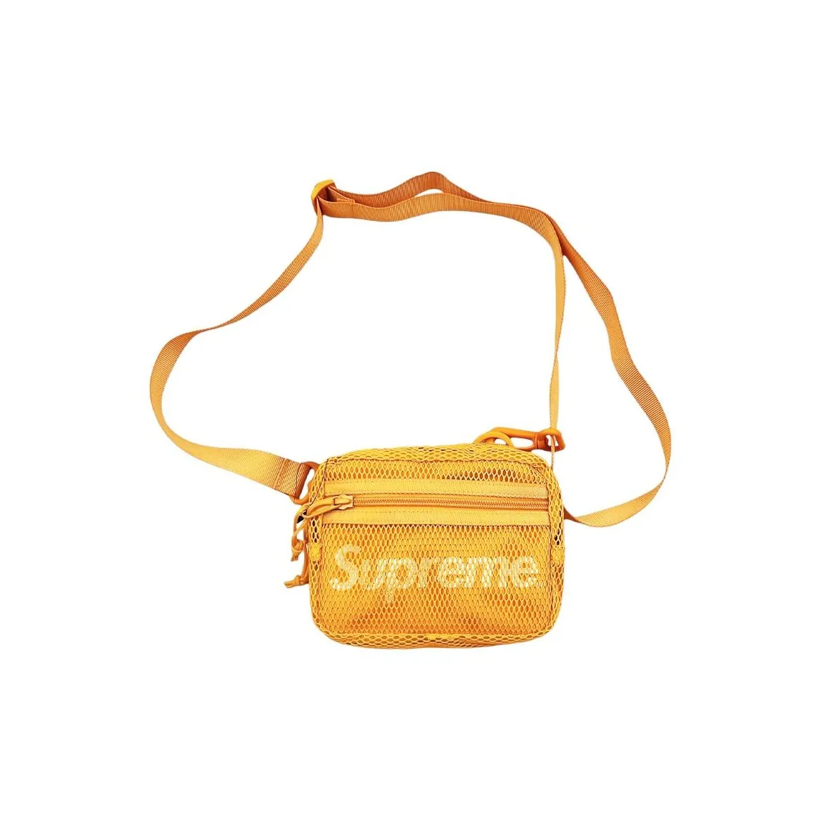 Supreme Spring/Summer 2020 Collection Mesh Cell Phone Pouch, Shoulder Bag, Crossbody Bag Regular Unisex Yellow