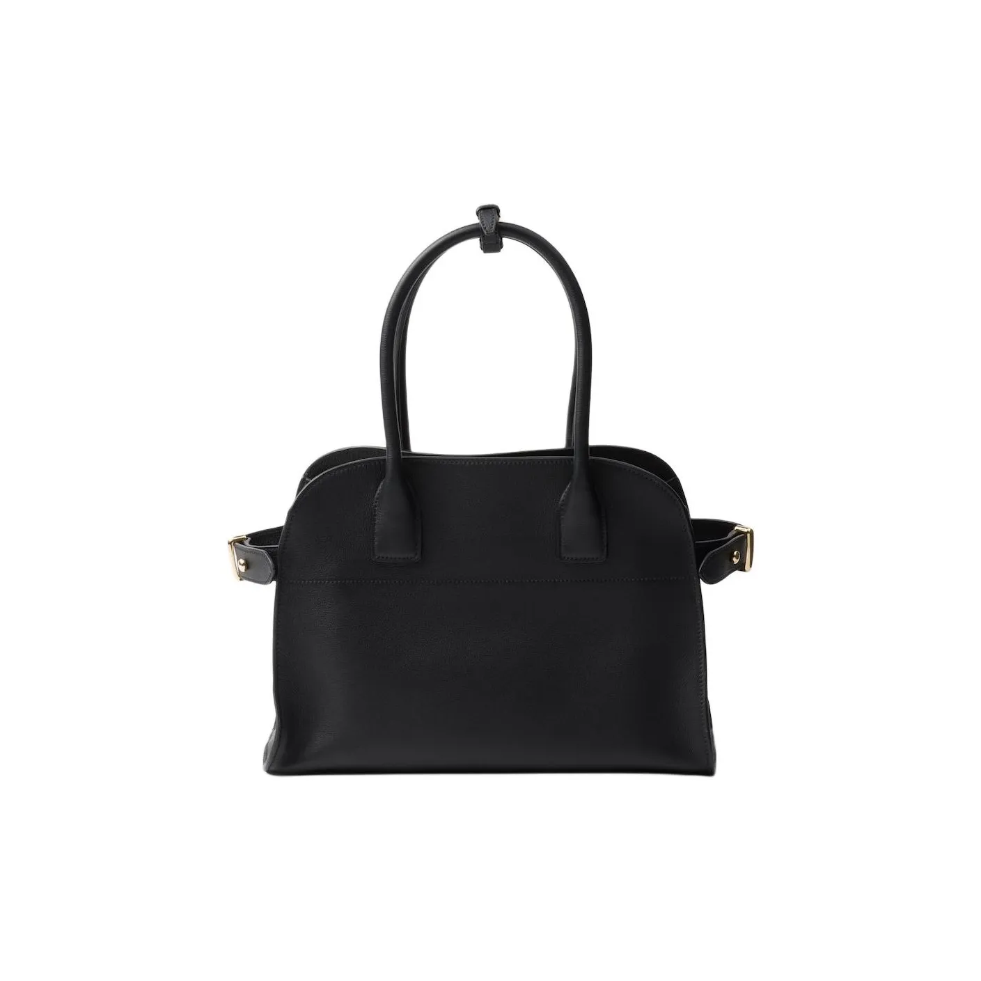 PRADA Leather Tote Bag, Shopping Bag, Handbag Medium Size Women's Black