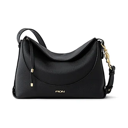 FION Сумка из натуральной коровьей кожи одно плечо ручная сумка через плечо стандартная женская черная