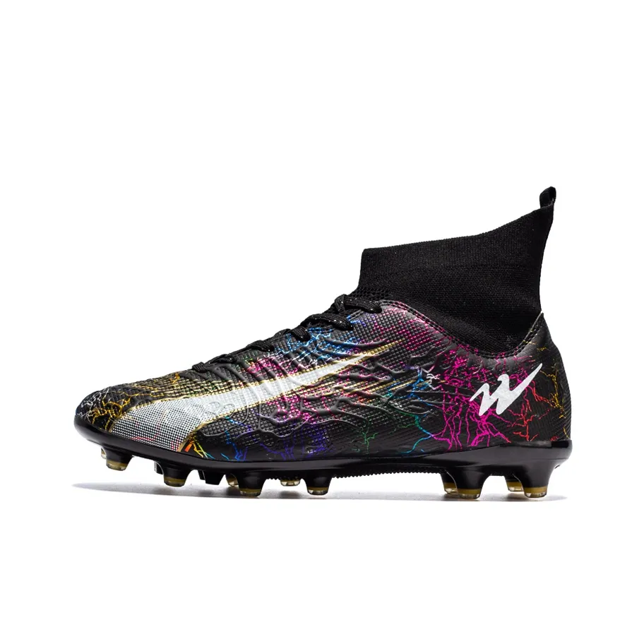 DOUBLE STAR 88 Дышащие и Легкие Футбольные бутсы Унисекс Черный Золото