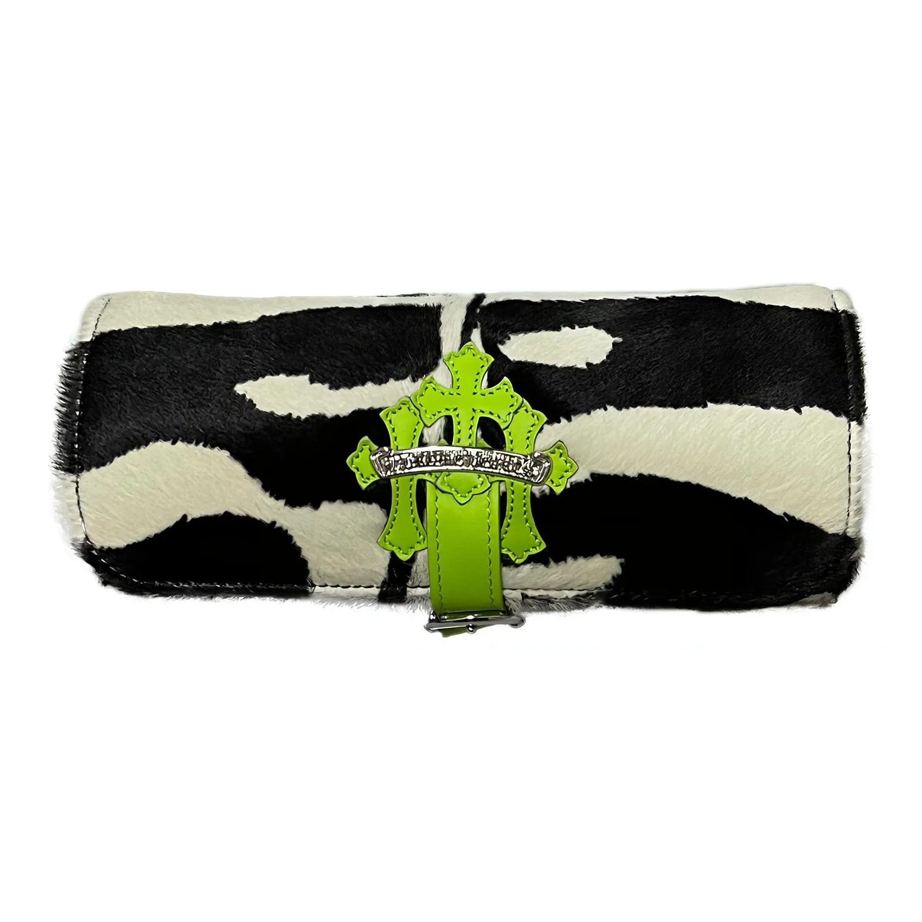 Chrome Hearts Plush Watch Box Jewelry Box Storage Bag Unisex Black White & Green