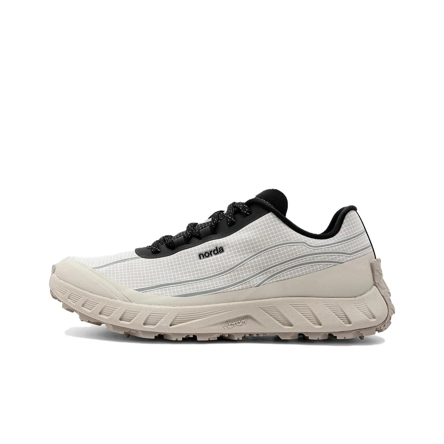 NORDA 002 Устойчивые к истиранию Низкие кроссовки для бега по пересеченной местности Мужские Серый Черный