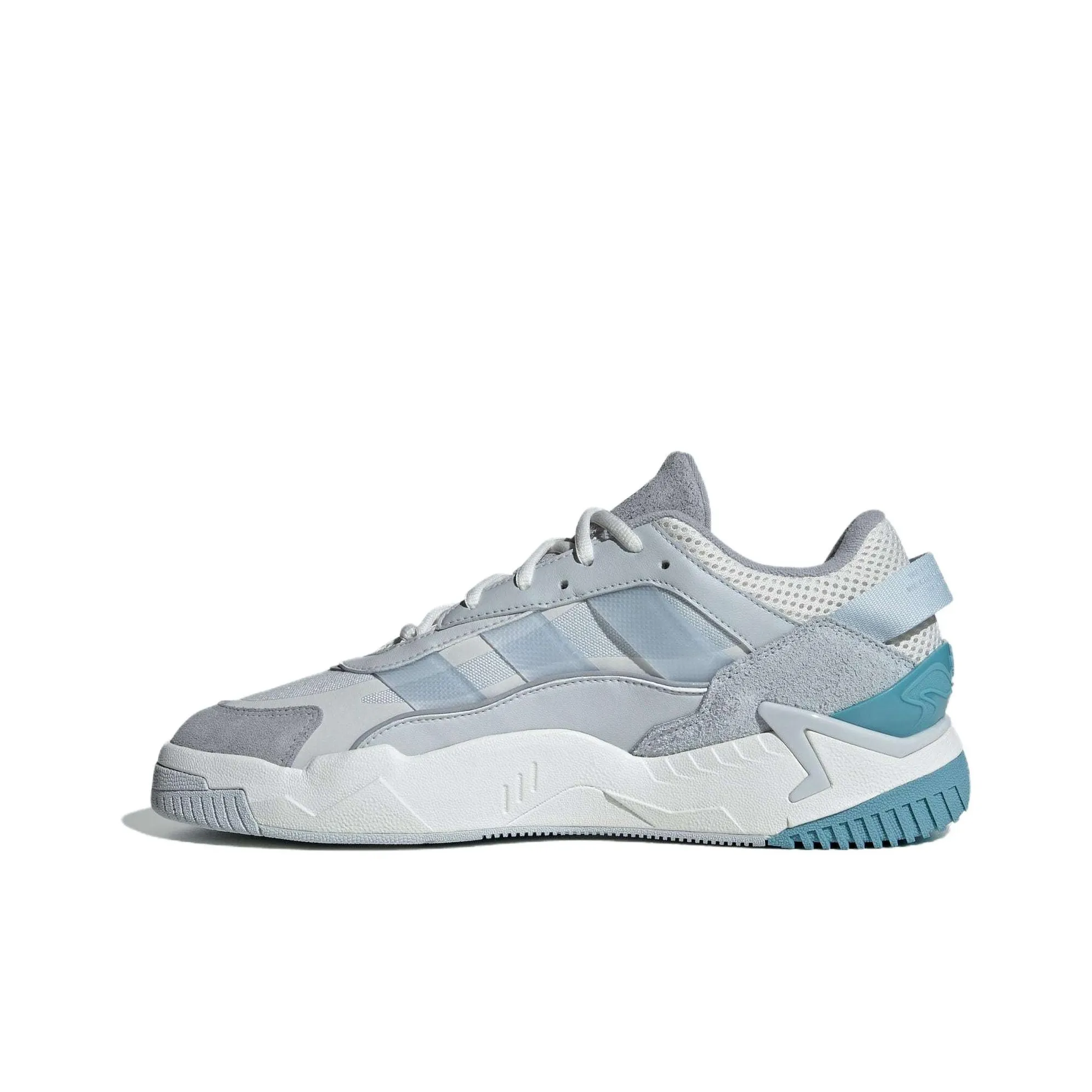 Adidas Originals Niteball 2.0 Anti Slip Wear Resistant Low Top Casual Shoes Unisex White Blue