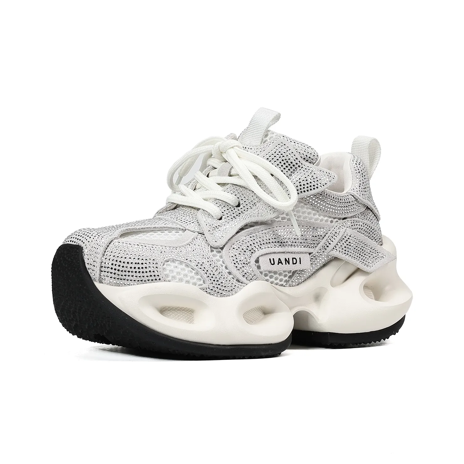 UanDi Амортизация Устойчивый к истиранию Дышащий Увеличение высоты Низкий Топ Кроссовки с Толстой Подошвой Женские