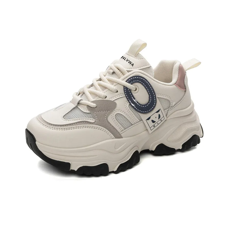 JNLVWA Slip-Resistant Breathable Lightweight Height Increasing Low-Top Chunky Sneakers Women's