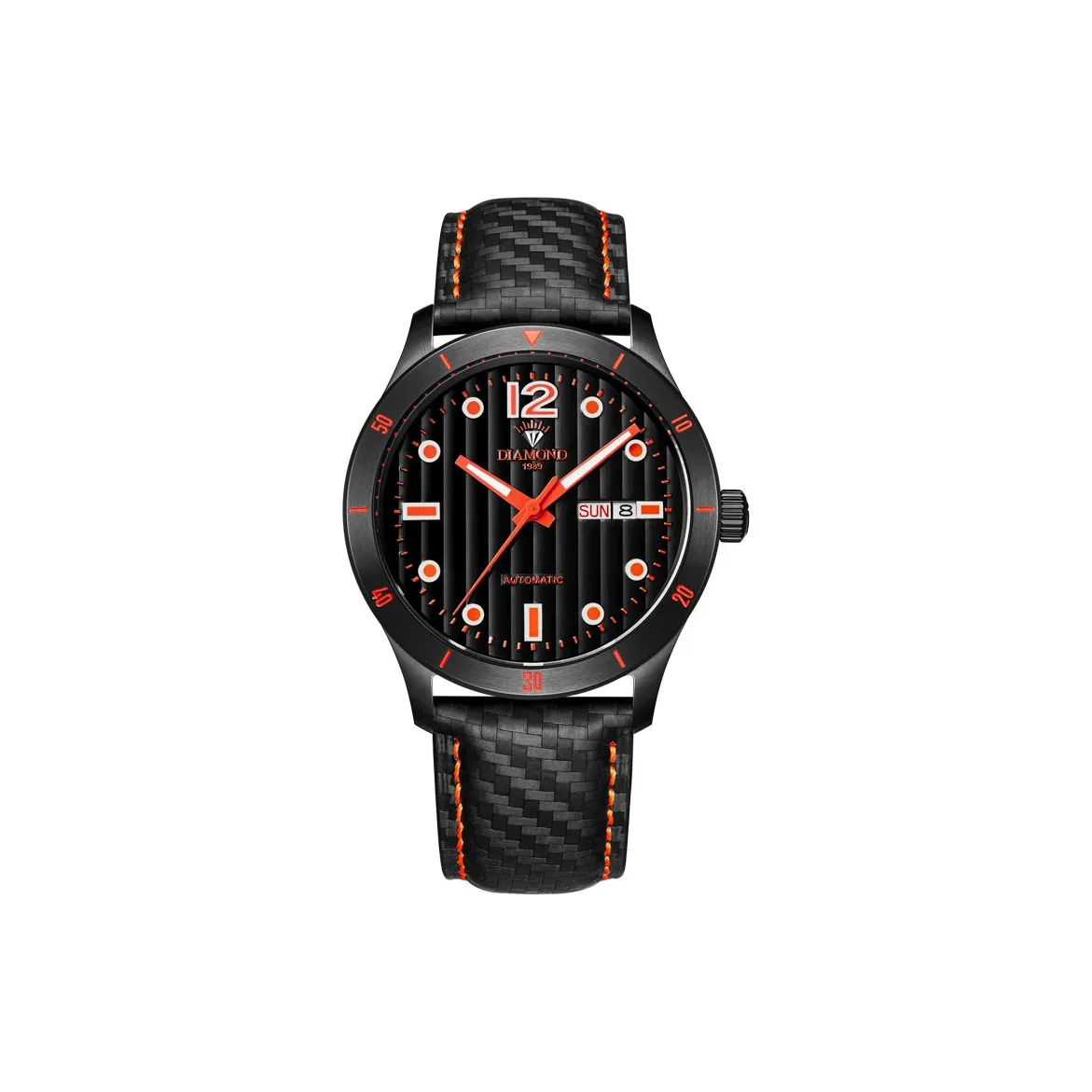 Diamond Automatic Mechanical Movement Watch Men's Watches Black Dial