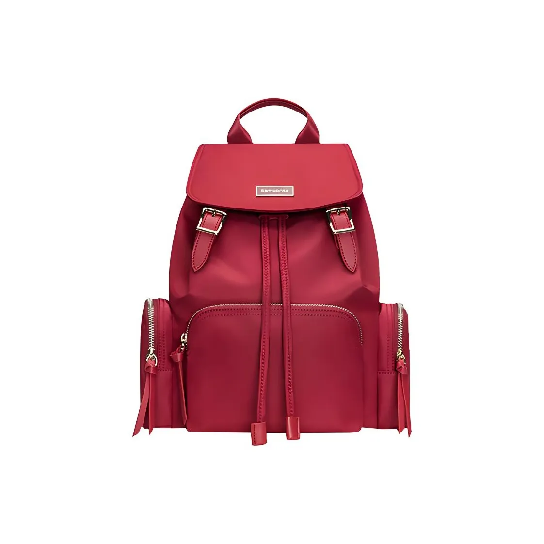 SAMSONITE Fabric Backpack Medium Size Women's Red/Black/Aqua Blue
