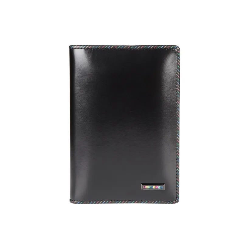 HORSEMEN Коровья кожа Высокое качество Держатель для паспорта Стандартный Унисекс Черный