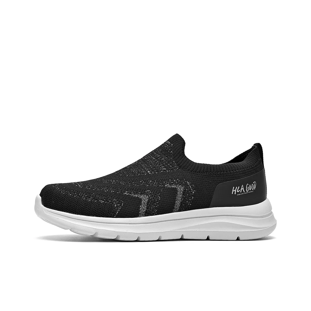 HLA Men's Shoes Breathable Comfortable Height Increasing Flyknit Shoes Lightweight Slip on Casual Shoes