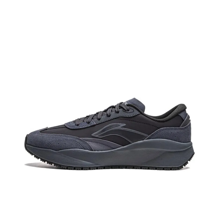 LiNing Load Capacity 2.0 Cushioning Anti Slip And Wear Resistant Height Increasing Low Top Casual Shoes Men's Black