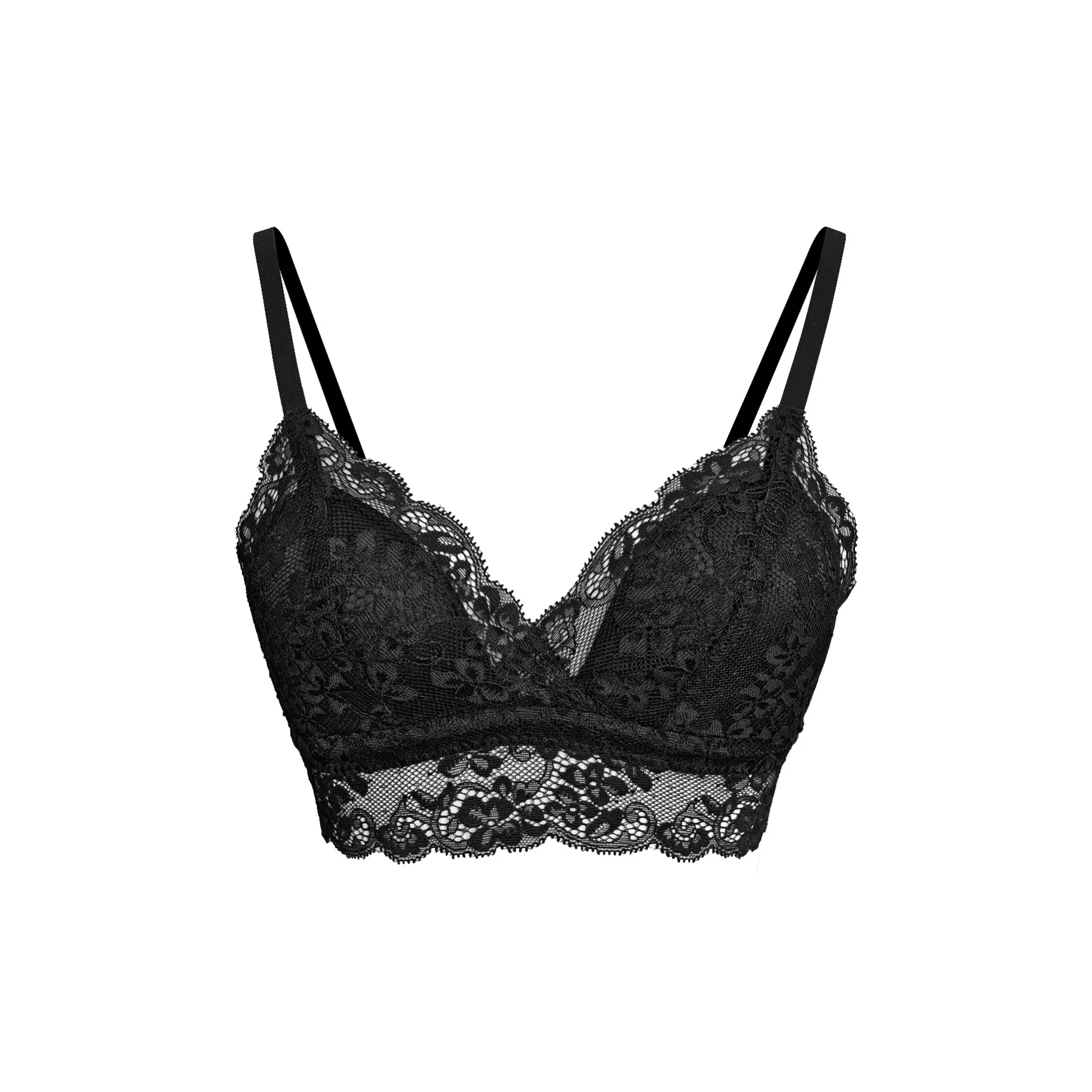 Flowers In Water Bra Women's Black