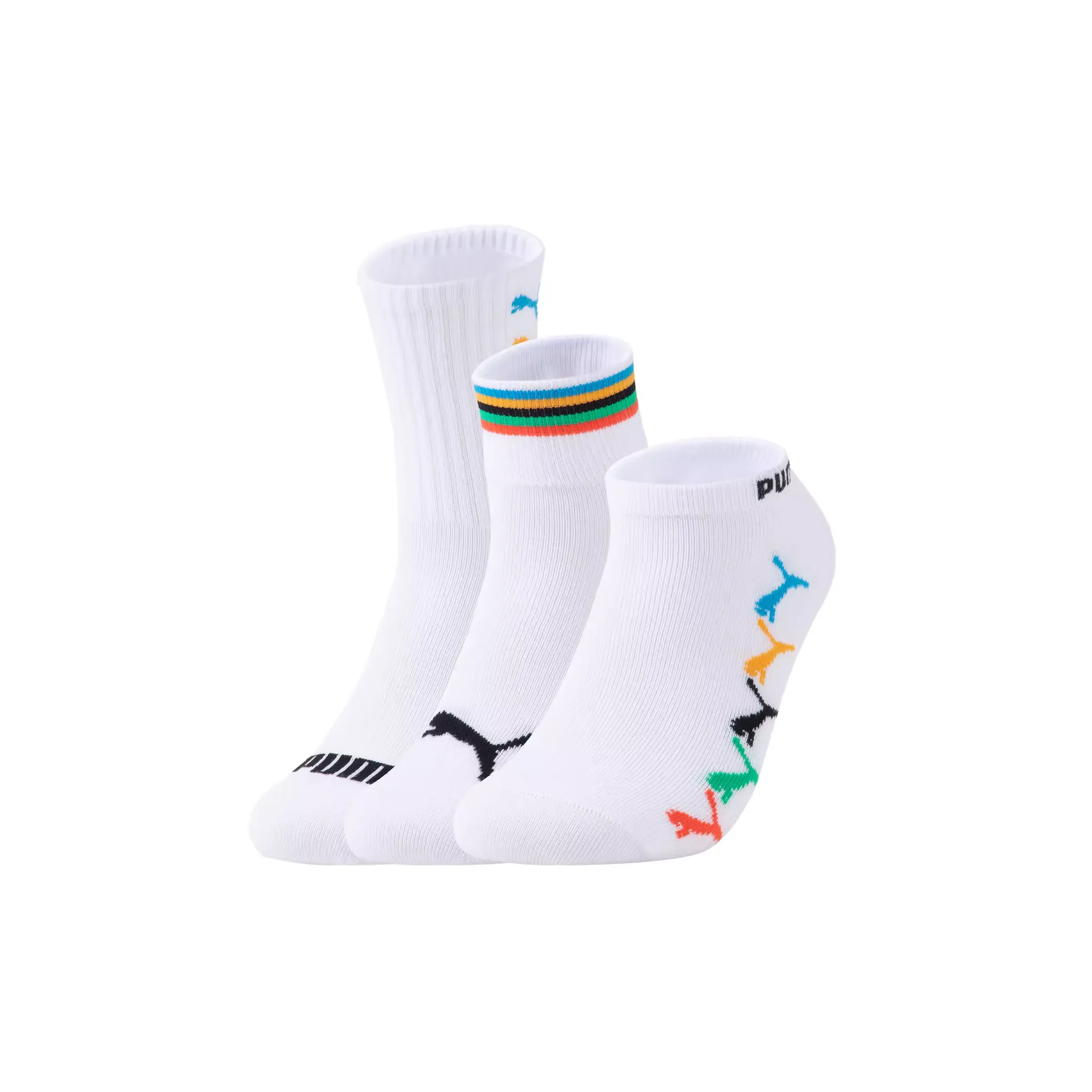 PUMA Наборы носков унисекс 3 пары белые