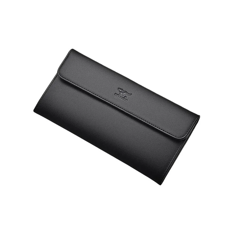 SEPTWOLVES Топ Коровья Кожа с Текстильным Кошельком Стандартный Мужской Черный