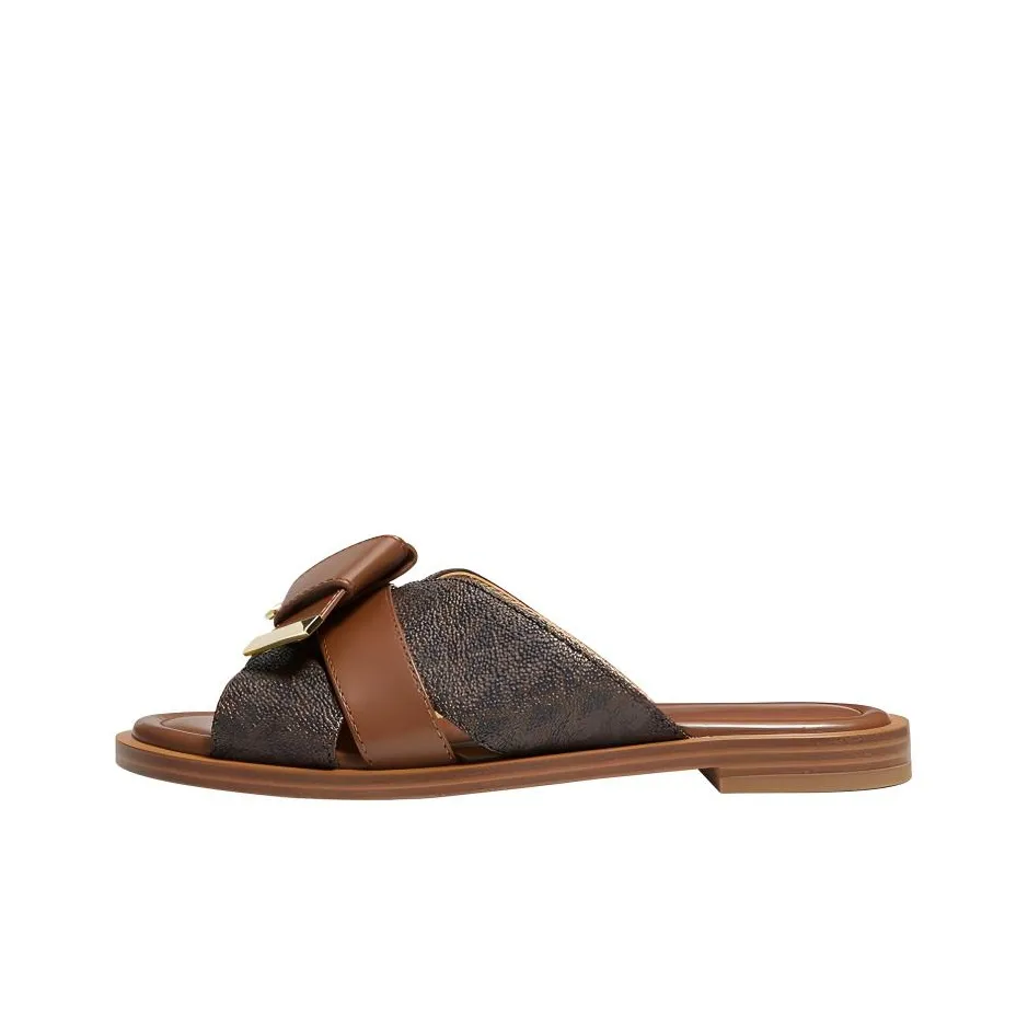 MICHAEL KORS MK Addison Stylish Sandals Women's Dark Brown