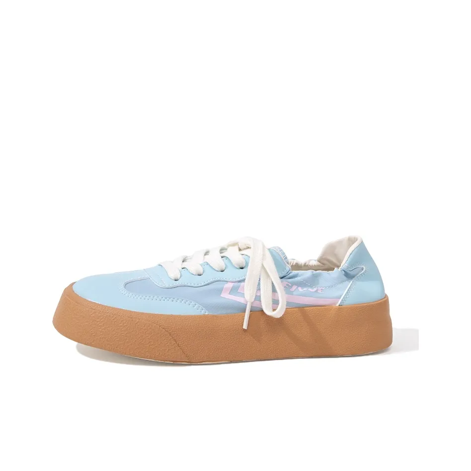 Feiyue Нижняя юбка Устойчивая к истиранию Низкий топ Скейтборд Кроссовки Женские Светло-синий Розовый