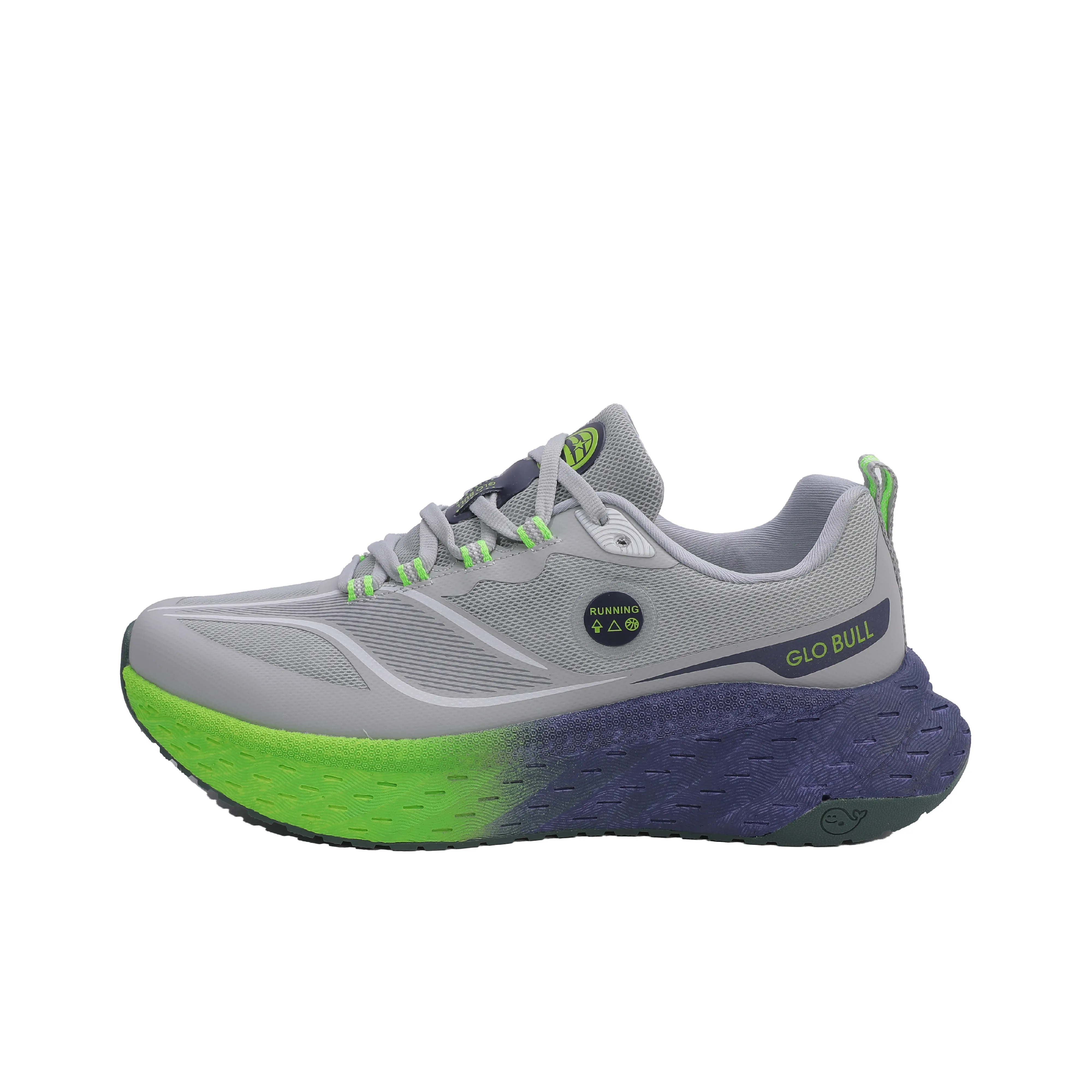 GLO BULL Беговые кроссовки Низкий верх Серый Зеленый Синий Унисекс